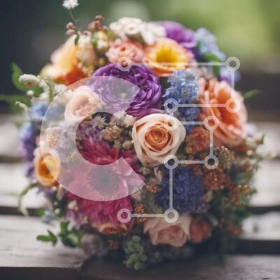 Intra Συλλεκτικό Ξύλινο Παζλ Plywood 4mm - Πολύχρωμο μπουκέτο λουλουδιών σε ξύλινο τραπέζι Σε Ξύλινο Κουτί - Διαστάσεις: 10x10 cm – 25 κομμάτια - Image 1