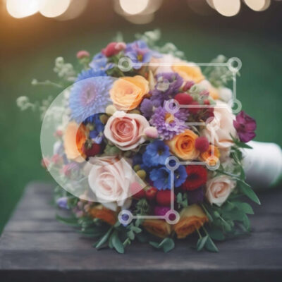 Intra Συλλεκτικό Ξύλινο Παζλ Plywood 4mm - Πολύχρωμο μπουκέτο λουλουδιών σε ξύλινο τραπέζι Σε Ξύλινο Κουτί - Διαστάσεις: 10x10 cm – 25 κομμάτια - Image 1