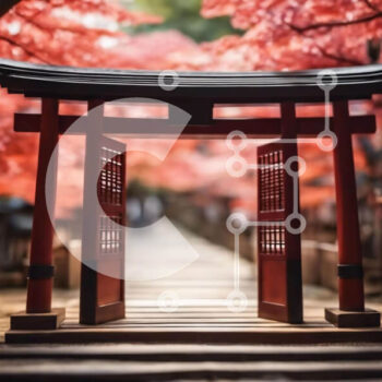 Intra Συλλεκτικό Ξύλινο Παζλ Plywood  4mm - Κόκκινη είσοδος πύλης Tori στον ιαπωνικό κήπο Σε Ξύλινο Κουτί - Διαστάσεις Puzzle: 10x10 cm – 25 κομμάτια - Image 1