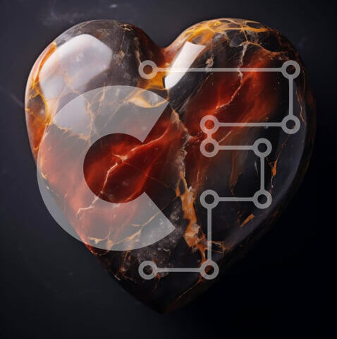 Intra Συλλεκτικό Ξύλινο Παζλ Plywood 4mm - Μαρμάρινο κομμάτι σε σχήμα καρδιάς Σε Ξύλινο Κουτί - Διαστάσεις Puzzle: 10x10 cm – 25 κομμάτια - Image 1