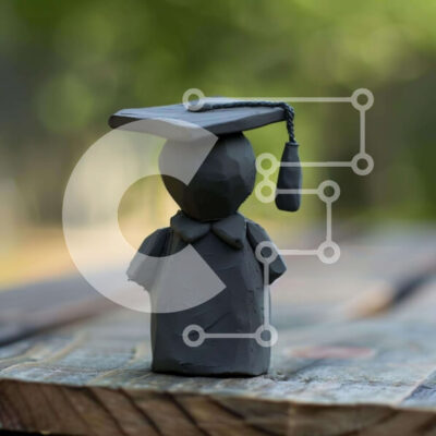 Intra Συλλεκτικό Ξύλινο Παζλ Plywood  4mm - Ειδώλιο αποφοίτησης σε ξύλινο τραπέζι Σε Ξύλινο Κουτί - Διαστάσεις Puzzle: 10x10 cm – 25 κομμάτια - Image 1