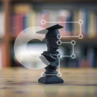 Intra Συλλεκτικό Ξύλινο Παζλ Plywood 4mm - Καλλιτεχνικό μαύρο άγαλμα προτομής στο τραπέζι Σε Ξύλινο Κουτί - Διαστάσεις Puzzle: 10x10 cm – 25 κομμάτια - Image 1