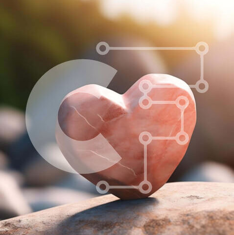 Intra Συλλεκτικό Ξύλινο Παζλ Plywood  4mm - Ροζ ροκ σε σχήμα καρδιάς σε εξωτερικό περιβάλλον Σε Ξύλινο Κουτί - Διαστάσεις: 10x10 cm – 25 κομμάτια - Image 1