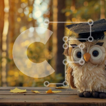 Intra Συλλεκτικό Ξύλινο Παζλ Plywood  4mm - Κουκουβάγια με καπάκι αποφοίτησης σε ξύλινο τραπέζι Σε Ξύλινο Κουτί - Διαστάσεις Puzzle: 10x10 cm – 25 κομμάτια - Image 1