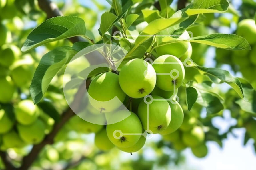 Intra Συλλεκτικό Ξύλινο Παζλ Plywood  4mm - Δέντρο με πράσινους καρπούς Σε Ξύλινο Κουτί - Διαστάσεις: 10x10 cm – 25 κομμάτια