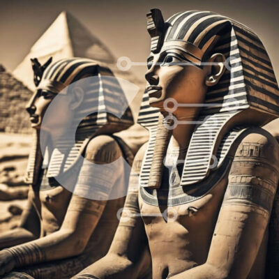 Intra Συλλεκτικό Ξύλινο Παζλ Plywood  4mm - Αγάλματα Αιγυπτιακής Σφίγγας στις Πυραμίδες της Γκίζας Σε Ξύλινο Κουτί - Διαστάσεις Puzzle: 10x10 cm – 25 κομμάτια - Image 1