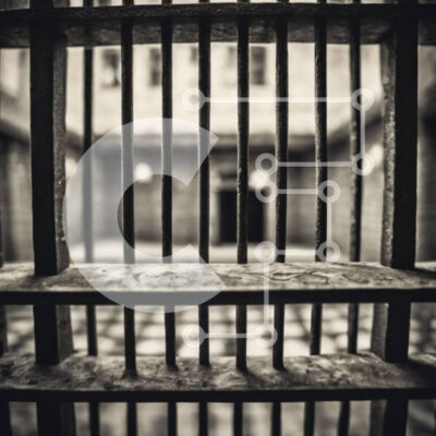 Intra Συλλεκτικό Ξύλινο Παζλ Plywood  4mm - Vintage παλιό κελί φυλακής με μεταλλικές ράβδους Σε Ξύλινο Κουτί - Διαστάσεις Puzzle: 10x10 cm – 25 κομμάτια - Image 1