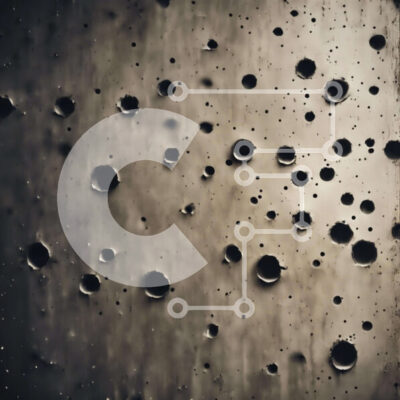 Intra Συλλεκτικό Ξύλινο Παζλ Plywood  4mm - Ασπρόμαυρη μεταλλική επιφάνεια με σταγονίδια νερού Σε Ξύλινο Κουτί - Διαστάσεις Puzzle: 10x10 cm – 25 κομμάτια - Image 1