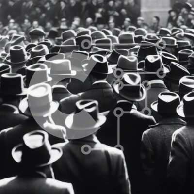 Intra Συλλεκτικό Ξύλινο Παζλ Plywood  4mm - Ομάδα ανδρών που φορούν καπέλα Σε Ξύλινο Κουτί - Διαστάσεις Puzzle: 10x10 cm – 25 κομμάτια - Image 1