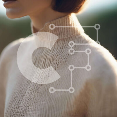 Intra Συλλεκτικό Ξύλινο Παζλ Plywood  4mm - Γυναίκα με κατάλευκο πουλόβερ που κοιτάζει μακριά Σε Ξύλινο Κουτί - Διαστάσεις Puzzle: 10x10 cm – 25 κομμάτια - Image 1