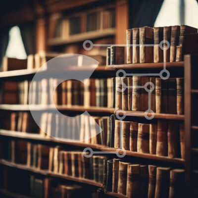 Intra Συλλεκτικό Ξύλινο Παζλ Plywood  4mm - Vintage βιβλιοθήκη με βιβλία και παράθυρα Σε Ξύλινο Κουτί - Διαστάσεις Puzzle: 10x10 cm – 25 κομμάτια - Image 1