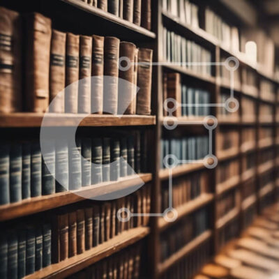 Intra Συλλεκτικό Ξύλινο Παζλ Plywood  4mm - Vintage Βιβλιοθήκη με ποικίλη συλλογή βιβλίων Σε Ξύλινο Κουτί - Διαστάσεις Puzzle: 10x10 cm – 25 κομμάτια - Image 1