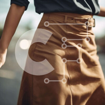 Intra Συλλεκτικό Ξύλινο Παζλ Plywood  4mm - Γυναίκα με καφέ φούστα που περπατά στο δρόμο Σε Ξύλινο Κουτί - Διαστάσεις Puzzle: 10x10 cm – 25 κομμάτια - Image 1