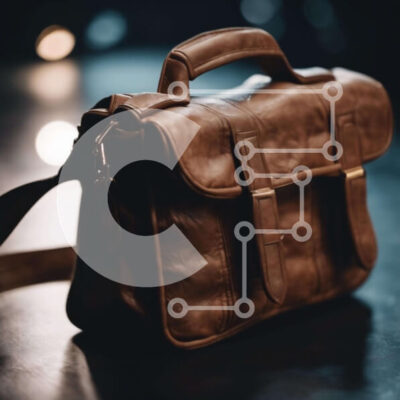 Intra Συλλεκτικό Ξύλινο Παζλ Plywood  4mm - Καφέ δερμάτινη τσάντα στο τραπέζι Σε Ξύλινο Κουτί - Διαστάσεις: 10x10 cm – 25 κομμάτια - Image 1