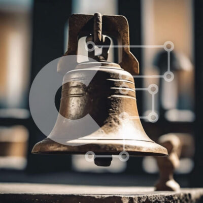 Intra Συλλεκτικό Ξύλινο Παζλ Plywood  4mm - Vintage κουδούνι στον τοίχο με ειδώλια Σε Ξύλινο Κουτί - Διαστάσεις Puzzle: 10x10 cm – 25 κομμάτια - Image 1