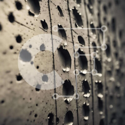 Intra Συλλεκτικό Ξύλινο Παζλ Plywood  4mm - Μεταλλικός τοίχος με τρύπες Σε Ξύλινο Κουτί - Διαστάσεις: 10x10 cm – 25 κομμάτια - Image 1