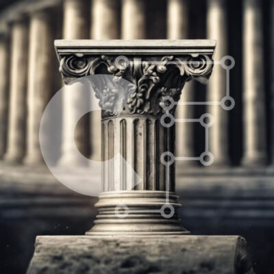 Intra Συλλεκτικό Ξύλινο Παζλ Plywood 4mm - Αρχαία στήλη Σε Ξύλινο Κουτί - Διαστάσεις Puzzle: 10x10 cm – 25 κομμάτια - Image 1