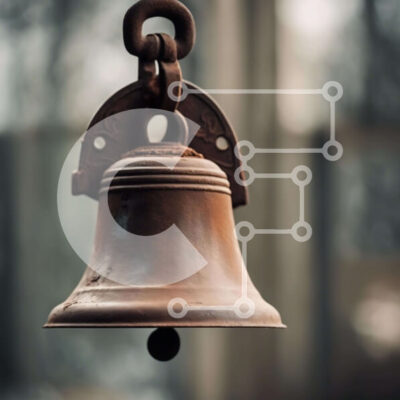 Intra Συλλεκτικό Ξύλινο Παζλ Plywood  4mm - Παλιά σκουριασμένη καμπάνα Σε Ξύλινο Κουτί - Διαστάσεις: 10x10 cm – 25 κομμάτια - Image 1