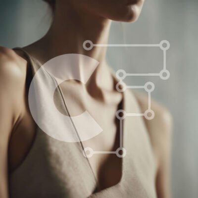 Intra Συλλεκτικό Ξύλινο Παζλ Plywood  4mm - Γυναίκα με κατάλευκη μπλούζα που κοιτάζει μακριά Σε Ξύλινο Κουτί - Διαστάσεις Puzzle: 10x10 cm – 25 κομμάτια - Image 1