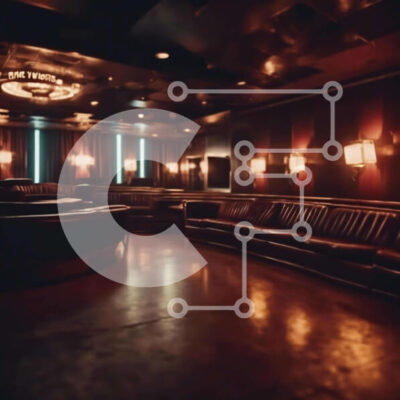 Intra Συλλεκτικό Ξύλινο Παζλ Plywood  4mm - Σκούρο κυκλικό δωμάτιο με δερμάτινους καναπέδες και τραπέζια Σε Ξύλινο Κουτί - Διαστάσεις Puzzle: 10x10 cm – 25 κομμάτια - Image 1