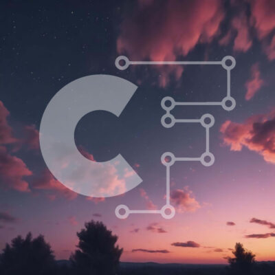 Intra Συλλεκτικό Ξύλινο Παζλ Plywood  4mm - Γραφικός ροζ και μωβ ουρανός με δέντρα και σύννεφα Σε Ξύλινο Κουτί - Διαστάσεις: 10x10 cm – 25 κομμάτια - Image 1