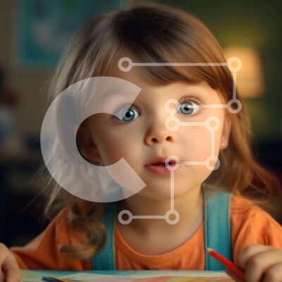 Intra Συλλεκτικό Ξύλινο Παζλ Plywood  4mm - Νεαρό κορίτσι που σχεδιάζει στο γραφείο Σε Ξύλινο Κουτί - Διαστάσεις Puzzle: 10x10 cm – 25 κομμάτια - Image 1