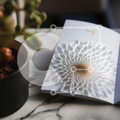 Intra Συλλεκτικό Ξύλινο Παζλ Plywood  4mm - Ήρεμη σύνθεση: Ανοιχτό βιβλίο και αποκοπή λουλουδιών Σε Ξύλινο Κουτί - Διαστάσεις Puzzle: 10x10 cm – 25 κομμάτια - Image 1