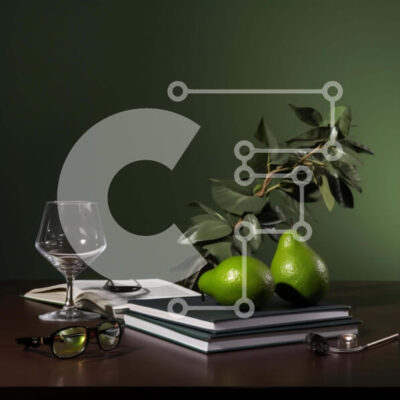 Intra Συλλεκτικό Ξύλινο Παζλ Plywood  4mm - Άνετο τραπέζι με βιβλία, ποτήρια, αχλάδια και πράσινο φύλλο Σε Ξύλινο Κουτί - Διαστάσεις: 10x10 cm – 25 κομμάτια - Image 1