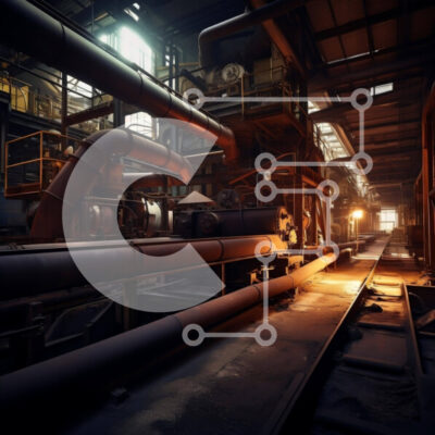 Intra Συλλεκτικό Ξύλινο Παζλ Plywood  4mm - Σκοτεινός Βιομηχανικός Χώρος με Σωλήνες και Σωλήνες Σε Ξύλινο Κουτί - Διαστάσεις Puzzle: 10x10 cm – 25 κομμάτια - Image 1