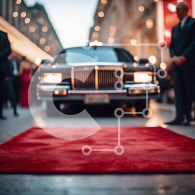 Intra Συλλεκτικό Ξύλινο Παζλ Plywood  4mm - Εκδήλωση για το κόκκινο χαλί με άνδρες και γυναίκες Σε Ξύλινο Κουτί - Διαστάσεις Puzzle: 10x10 cm – 25 κομμάτια - Image 1