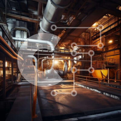 Intra Συλλεκτικό Ξύλινο Παζλ Plywood  4mm - Βιομηχανικός Χώρος με Σωλήνες και Σωλήνες Σε Ξύλινο Κουτί - Διαστάσεις Puzzle: 10x10 cm – 25 κομμάτια - Image 1