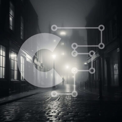 Intra Συλλεκτικό Ξύλινο Παζλ Plywood 4mm - Πρόσωπο που περπατά στο κενό ομιχλώδες σοκάκι Σε Ξύλινο Κουτί - Διαστάσεις Puzzle: 10x10 cm – 25 κομμάτια - Image 1