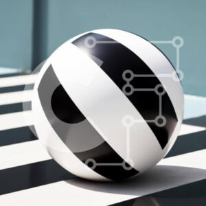 Intra Συλλεκτικό Ξύλινο Παζλ Plywood  4mm - Ασπρόμαυρη ριγέ μπάλα στον εσωτερικό χώρο Σε Ξύλινο Κουτί - Διαστάσεις: 10x10 cm – 25 κομμάτια