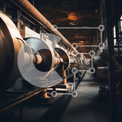 Intra Συλλεκτικό Ξύλινο Παζλ Plywood 4mm - Βιομηχανικό εργοστάσιο με μεγάλους σωλήνες και φώτα Σε Ξύλινο Κουτί - Διαστάσεις Puzzle: 10x10 cm – 25 κομμάτια - Image 1