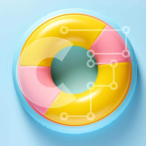 Intra Συλλεκτικό Ξύλινο Παζλ Plywood  4mm - Πολύχρωμο σωσίβιο και σημαδούρες Σε Ξύλινο Κουτί - Διαστάσεις Puzzle: 10x10 cm – 25 κομμάτια - Image 1