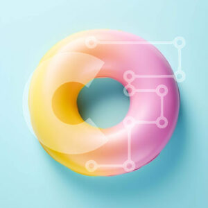 Intra Συλλεκτικό Ξύλινο Παζλ Plywood  4mm - Πολύχρωμο αντικείμενο σε σχήμα ντόνατ Σε Ξύλινο Κουτί - Διαστάσεις: 10x10 cm – 25 κομμάτια