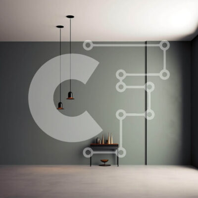 Intra Συλλεκτικό Ξύλινο Παζλ Plywood  4mm - Άδειο δωμάτιο με πράσινο τοίχο και φυτά σε γλάστρες Σε Ξύλινο Κουτί - Διαστάσεις Puzzle: 10x10 cm – 25 κομμάτια - Image 1