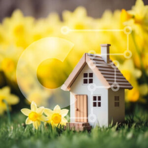 Intra Συλλεκτικό Ξύλινο Παζλ Plywood  4mm - Μινιατούρα Σπίτι στο γρασίδι με κίτρινους ασφόδελους Σε Ξύλινο Κουτί - Διαστάσεις: 10x10 cm – 25 κομμάτια