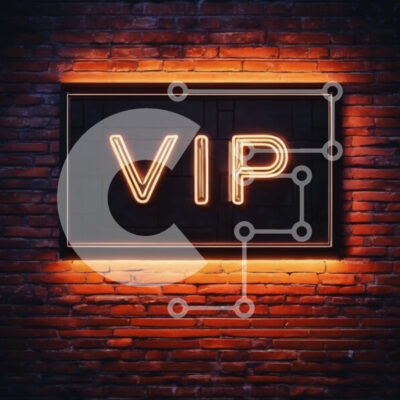 Intra Συλλεκτικό Ξύλινο Παζλ Plywood  4mm - VIP νέον επιγραφή σε τοίχο από τούβλα Σε Ξύλινο Κουτί - Διαστάσεις Puzzle: 10x10 cm – 25 κομμάτια - Image 1