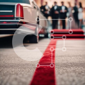 Intra Συλλεκτικό Ξύλινο Παζλ Plywood  4mm - Ομάδα ανδρών στο κόκκινο χαλί με το διακοσμημένο αυτοκίνητο Σε Ξύλινο Κουτί - Διαστάσεις Puzzle: 10x10 cm – 25 κομμάτια