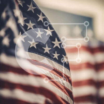 Intra Συλλεκτικό Ξύλινο Παζλ Plywood  4mm - Κοντινό πλάνο της αμερικανικής σημαίας Σε Ξύλινο Κουτί - Διαστάσεις Puzzle: 10x10 cm – 25 κομμάτια - Image 1