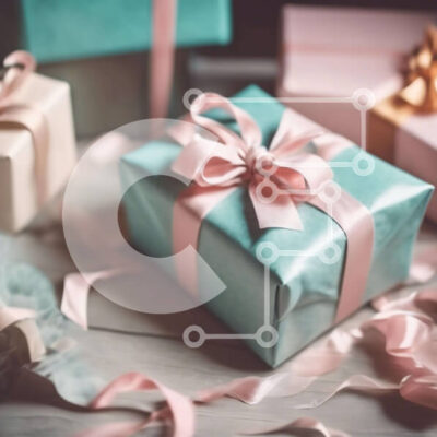 Intra Συλλεκτικό Ξύλινο Παζλ Plywood 4mm - Κουτιά δώρων με ροζ κορδέλες Σε Ξύλινο Κουτί - Διαστάσεις Puzzle: 10x10 cm – 25 κομμάτια - Image 1