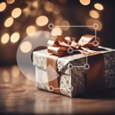 Intra Συλλεκτικό Ξύλινο Παζλ Plywood  4mm - Εκλεπτυσμένο κουτί δώρου με πορτοκαλί κορδέλα Σε Ξύλινο Κουτί - Διαστάσεις: 10x10 cm – 25 κομμάτια - Image 1