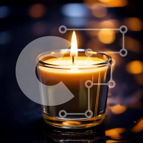 Intra Συλλεκτικό Ξύλινο Παζλ Plywood  4mm - Αναμμένο κερί σε φωτισμένο φόντο Σε Ξύλινο Κουτί - Διαστάσεις Puzzle: 10x10 cm – 25 κομμάτια - Image 1