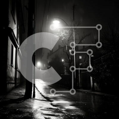 Intra Συλλεκτικό Ξύλινο Παζλ Plywood  4mm - Αστικός δρόμος με ανθρώπους που περπατούν και κάνουν ποδήλατο Σε Ξύλινο Κουτί - Διαστάσεις Puzzle: 10x10 cm – 25 κομμάτια - Image 1