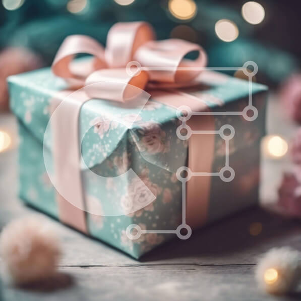 Intra Συλλεκτικό Ξύλινο Παζλ Plywood  4mm - Καλές γιορτές δώρου Σε Ξύλινο Κουτί - Διαστάσεις: 10x10 cm – 25 κομμάτια