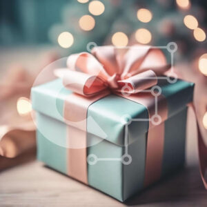 Intra Συλλεκτικό Ξύλινο Παζλ Plywood  4mm - Τυρκουάζ Κουτί δώρου για ειδικές περιστάσεις Σε Ξύλινο Κουτί - Διαστάσεις: 10x10 cm – 25 κομμάτια