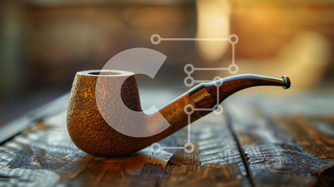 Intra Συλλεκτικό Ξύλινο Παζλ Plywood  4mm - Vintage σωλήνας σε αντίκες ξύλινο τραπέζι Σε Ξύλινο Κουτί - Διαστάσεις: 10x10 cm – 25 κομμάτια