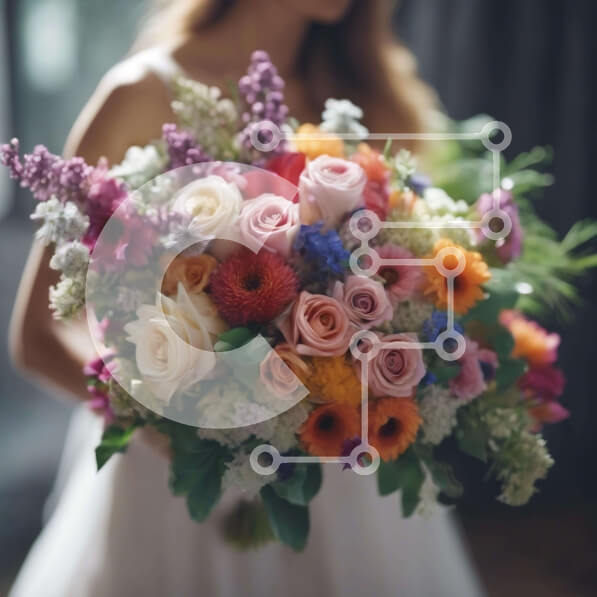 Intra Συλλεκτικό Ξύλινο Παζλ Plywood  4mm - Ζωντανό μπουκέτο λουλουδιών Σε Ξύλινο Κουτί - Διαστάσεις: 10x10 cm – 25 κομμάτια