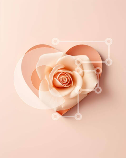 Intra Συλλεκτικό Ξύλινο Παζλ Plywood  4mm - Ευχετήρια κάρτα για την ημέρα του Αγίου Βαλεντίνου με ροζ ροζ καρδιά Σε Ξύλινο Κουτί - Διαστάσεις: 10x10 cm – 25 κομμάτια